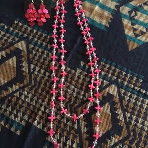 Cowgirl Western Ranch Pink Layering Necklace